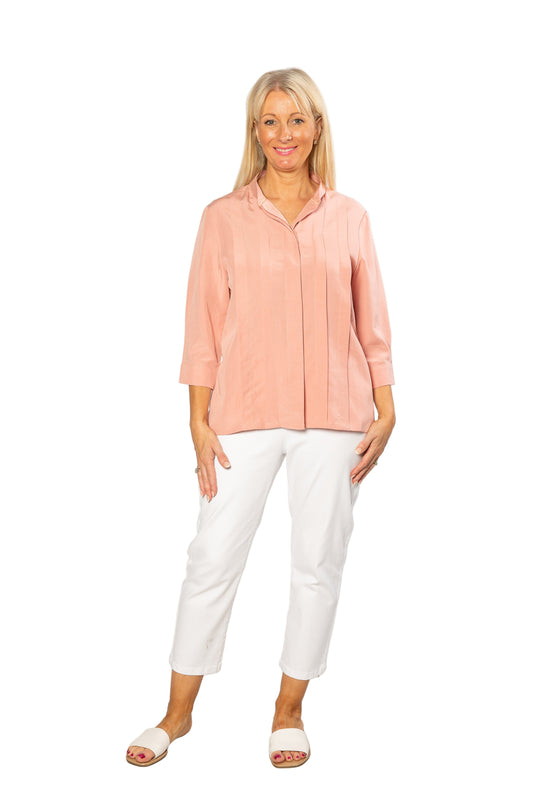 Stretch Cotton Crop Capri Pant Jean - #6077 White