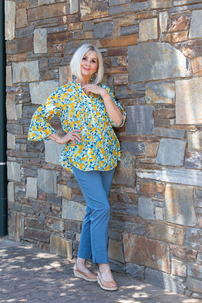 7/8 length bengaline pant #6709 Peacock