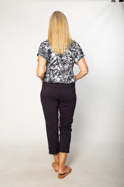 3/4 length bengaline pant #6720 Navy