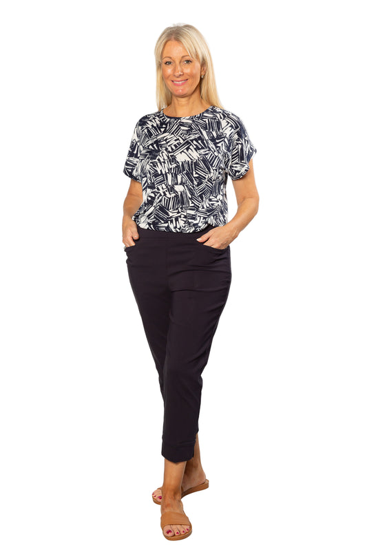 3/4 length bengaline pant #6720 Navy
