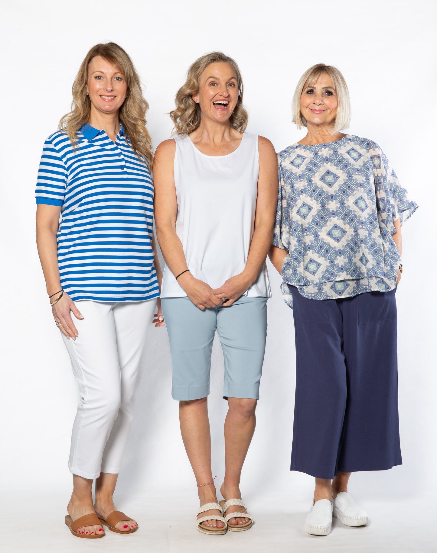 Pull on bengaline knee length short #6255 Ocean