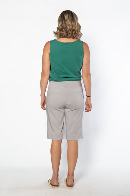 Sleeveless stretch cotton top #115 Sage