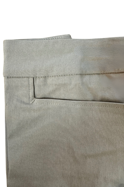 Stretch bengaline crop pant with Tie & eyelet detail hem finish #6718 Ocean