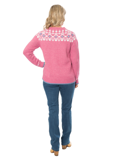 Fairisle knit sweater #5190 Pink