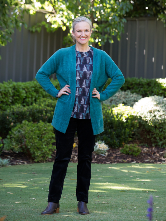 Soft Cosy yarn cardigan #5380 Green