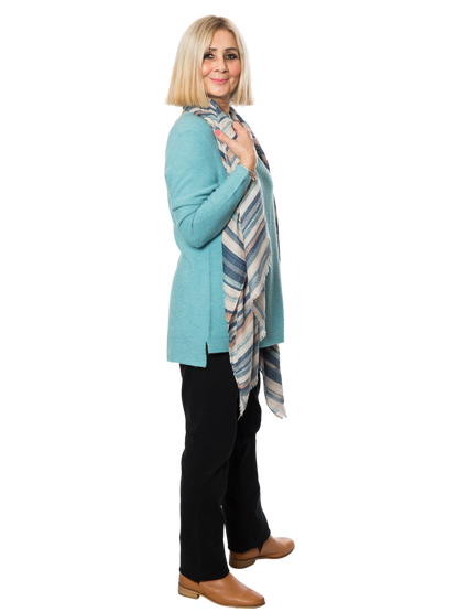 A-line round neck Knit Tunic  #5521 Sea Mist