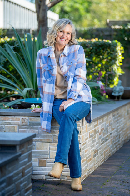 Pure Cotton Long Sleeve Crew Neck Top #108 Latte