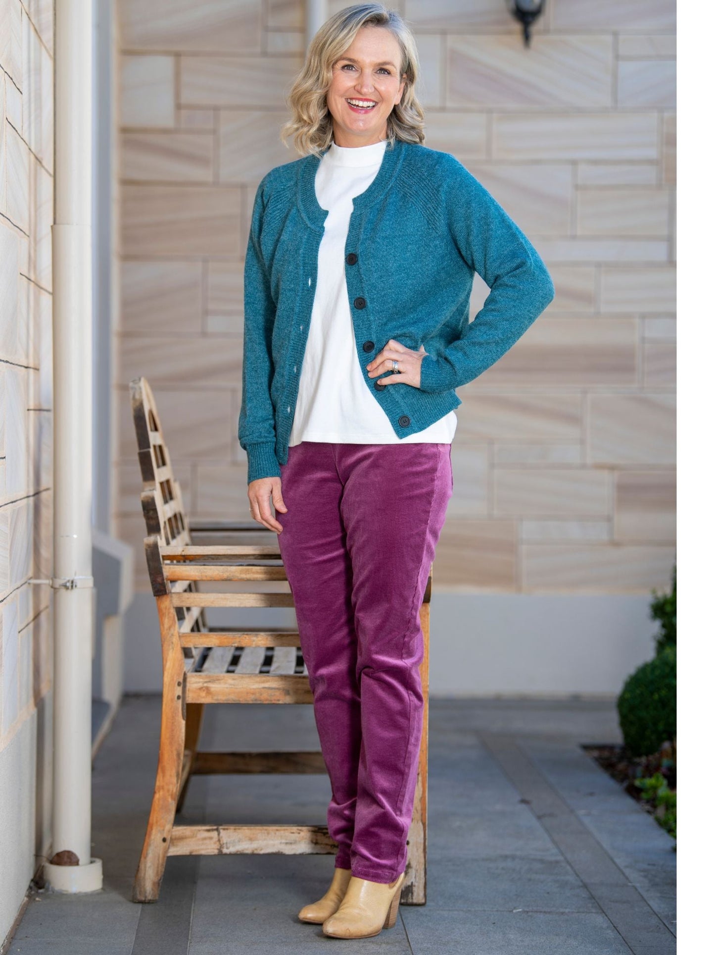 Two-Way Stretch Cord Pull-On Pant – Style 6007 | Pink