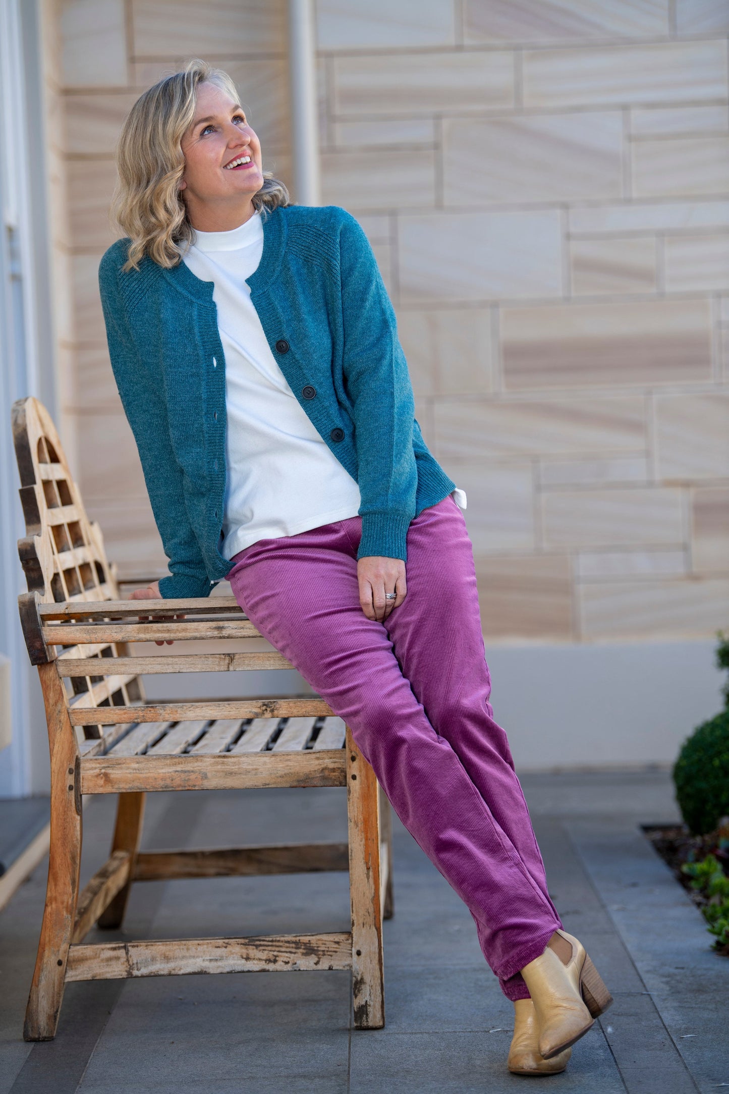 Two-Way Stretch Cord Pull-On Pant – Style 6007 | Pink