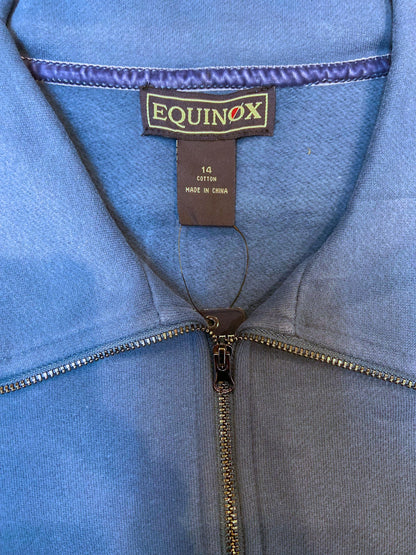 Casual Leisurewear Cotton Jersey zip front jacket #8602 - Teal