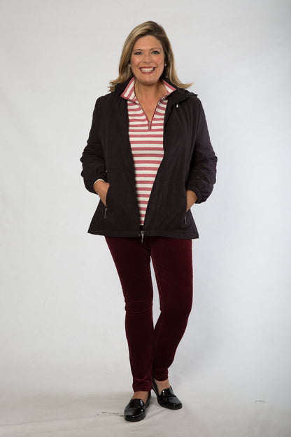 Puffer jacket with hood #9613 Black
