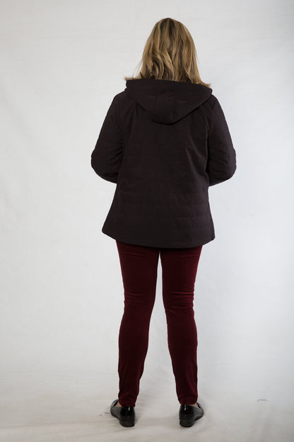 Puffer jacket with hood #9613 Black