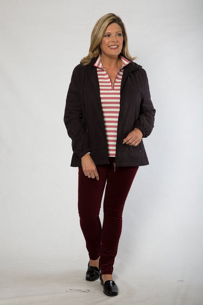 Puffer jacket with hood #9613 Black