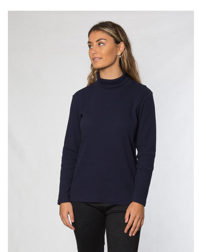 Roll neck ribbed polo #227 Navy