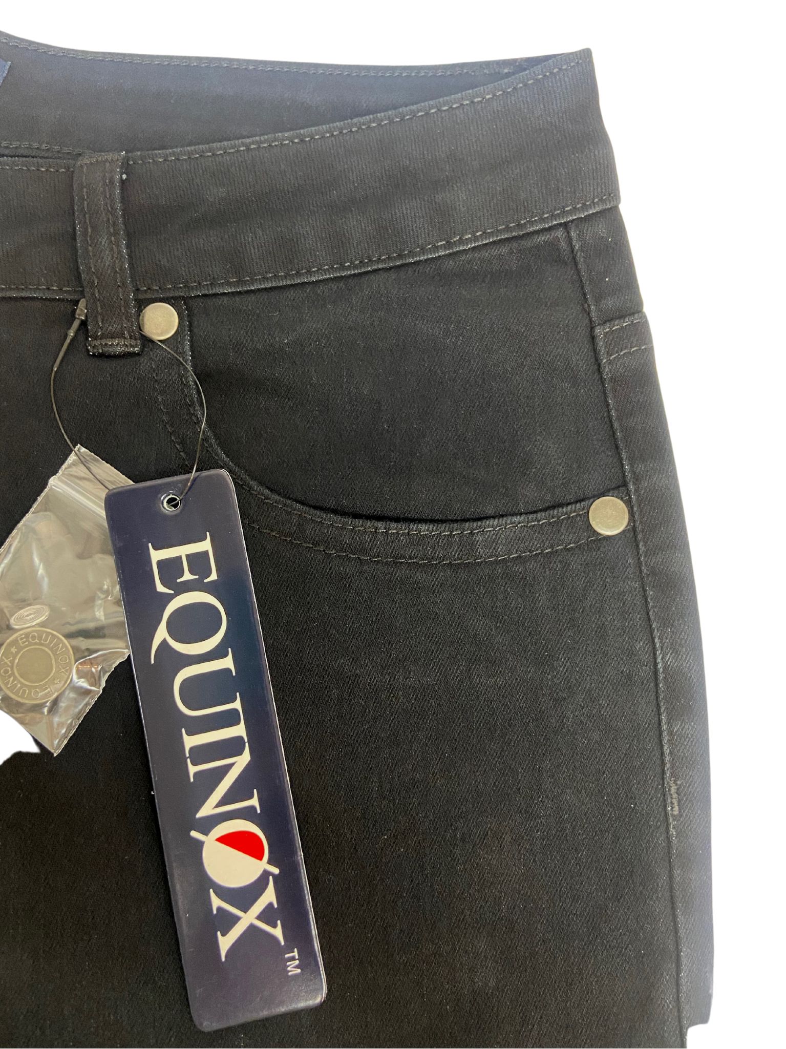 Equinox Clothing Women's Black stretch denim 5 pocket jean